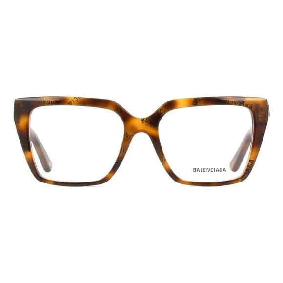 New Authentic BALENCIAGA Havana Square BB0130O 008 Glasses Women - Picture 2 of 4